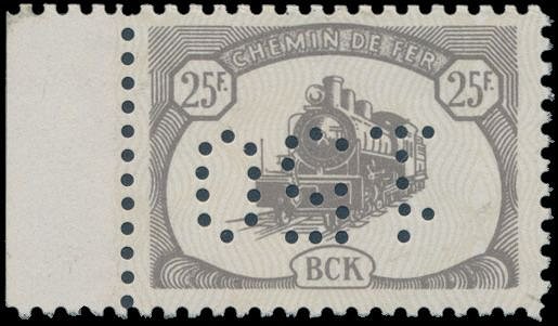 BCK 25Fr perforated 150 locomotive